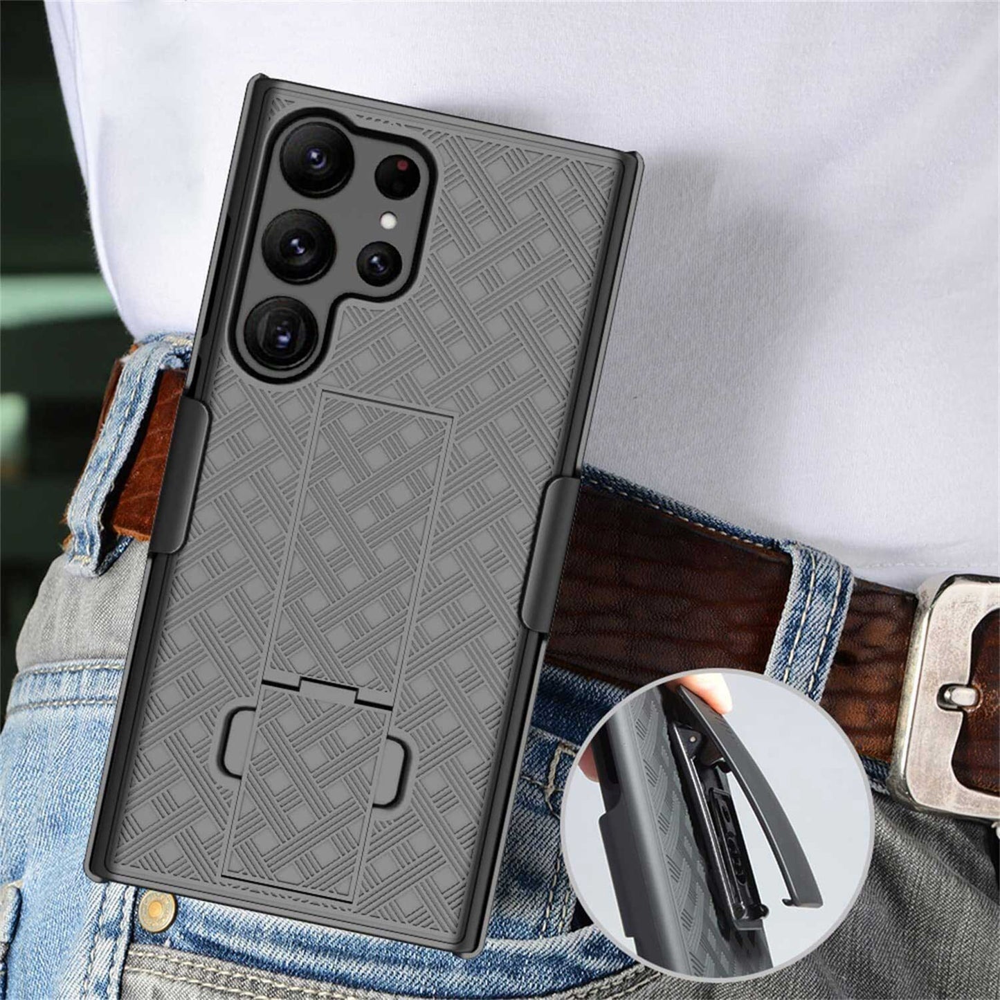 Case Belt Clip Holster Swivel Cover Kickstand Armor - ONV96 2289-6