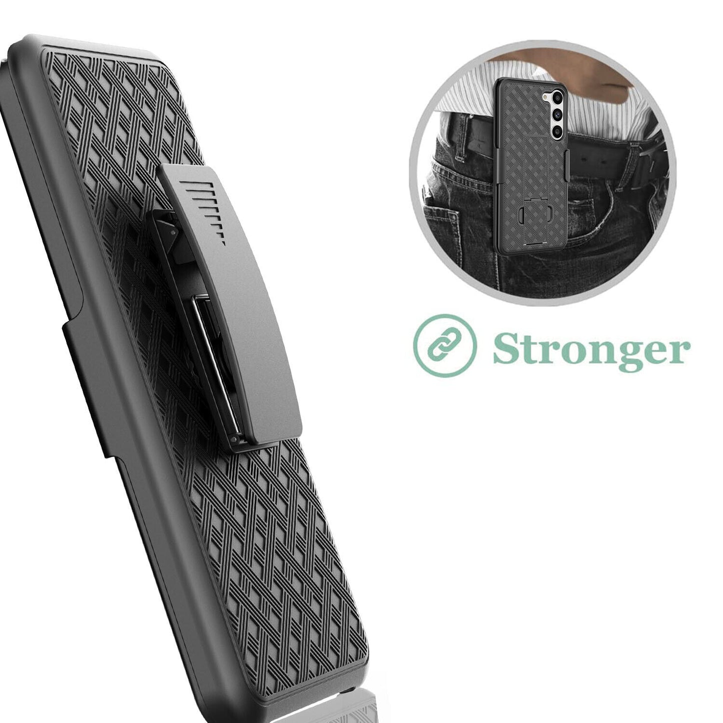 Case Belt Clip Holster Swivel Cover Kickstand Armor - ONL44 2288-6