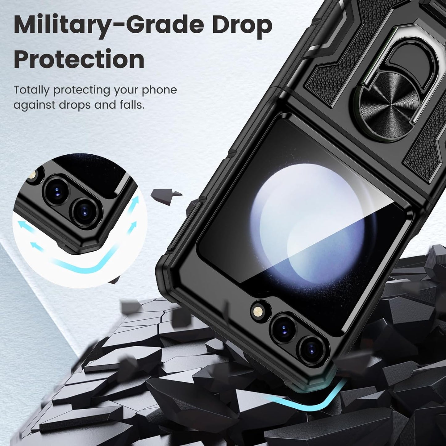 Hybrid Case Cover Metal Ring Kickstand Shockproof Armor - ONE74 2104-6