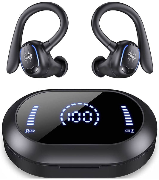 Wireless Ear-hook TWS Earphones Bluetooth Earbuds Over the Ear Headphones True Stereo Charging Case Hands-free Mic - ONM57 1986-1