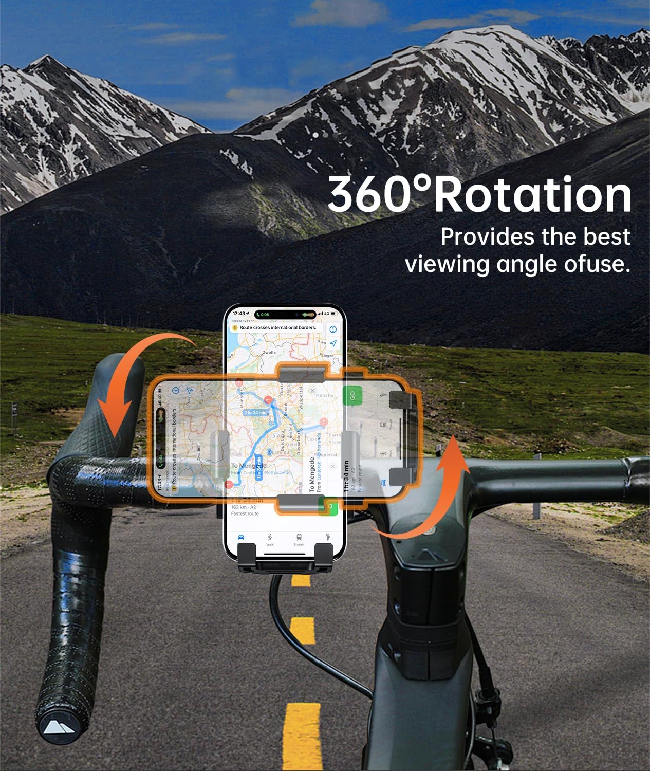 Bicycle/Motorcycle Mount Handlebar Holder Bike Cradle Dock - ONXW258 2619-6