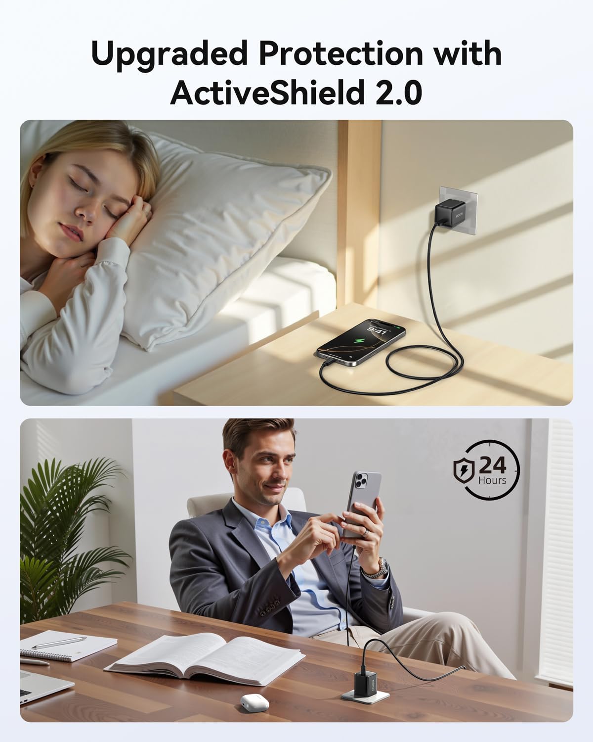33W Wall Charger Adaptive Fast USB-C Port Power Adapter Foldable Plug - ONXW237 2593-6