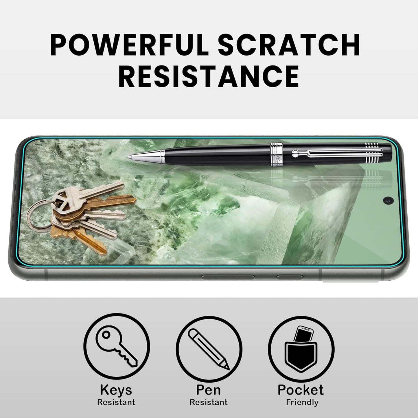 2 Pack Screen Protector Tempered Glass HD Clear Full Cover (Fingerprint Unlock) 9H Hardness - ON2V71 2110-5