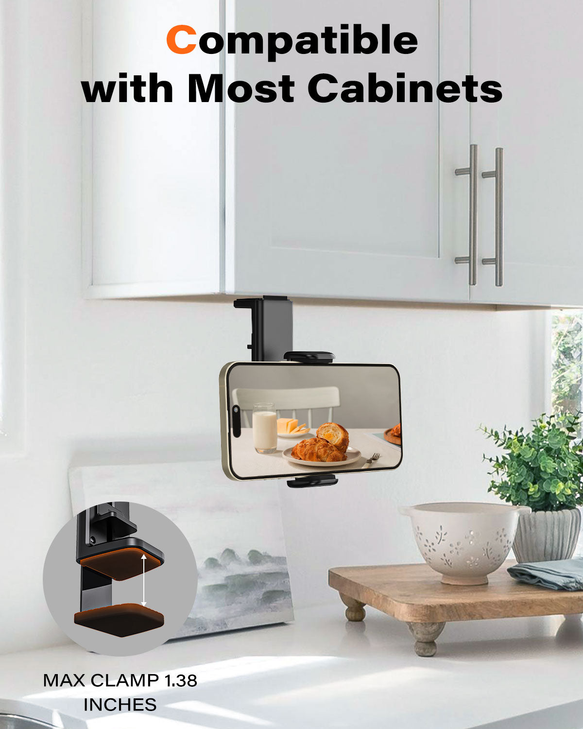 Travel Holder Phone Mount Desktop Stand Airplane 360 Degree Rotation Cradle - ONV84 2123-7