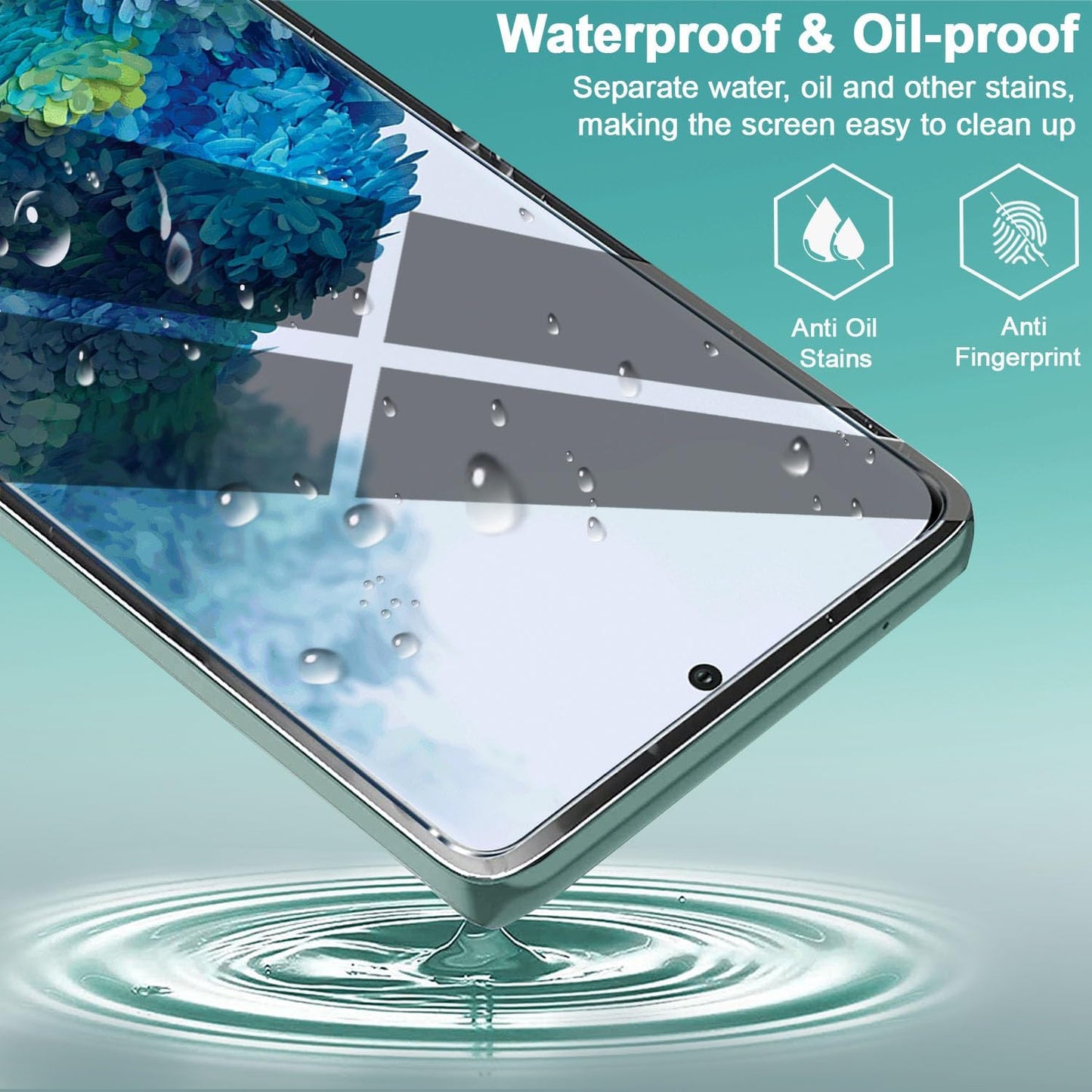 2 Pack Privacy Screen Protector Tempered Glass Anti-Spy 9H Hardness Anti-Peep 3D Edge - ON2SP85 2326-6