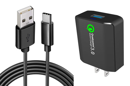 Home Charger 18W Fast 6ft USB Cable Type-C Turbo Charge Travel 967-1