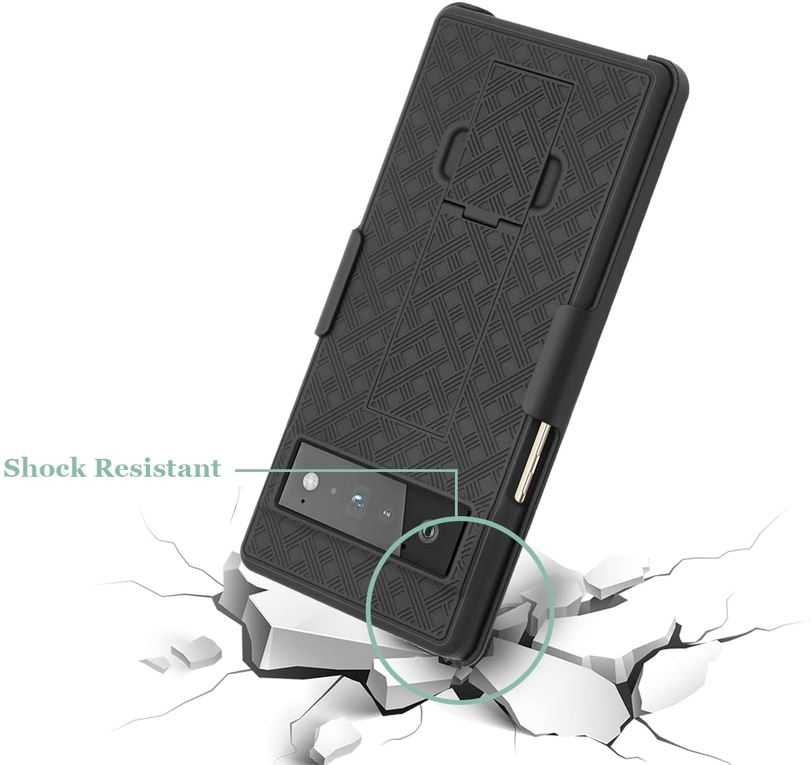 Belt Clip Case and Fast Home Charger Combo Swivel Holster PD Type-C Power Adapter 6ft Long USB-C Cable Kickstand Cover 2-Port Quick Charge - ONZ10+G88