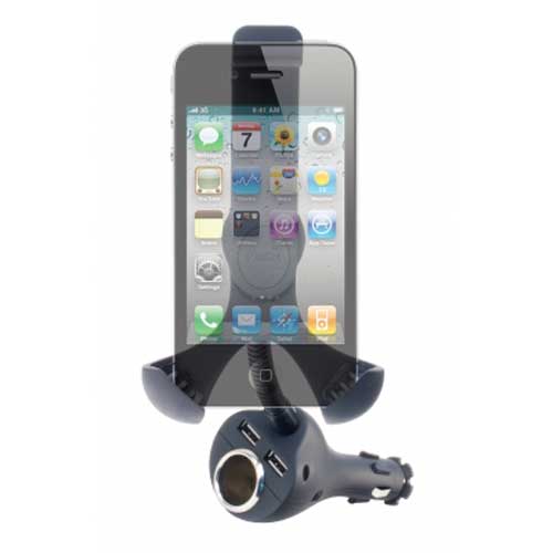 Car Mount Charger Holder DC Socket USB Port Cradle