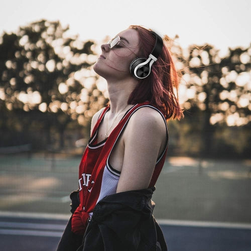 Wireless Headphones Foldable Headset w Mic Hands-free Earphones