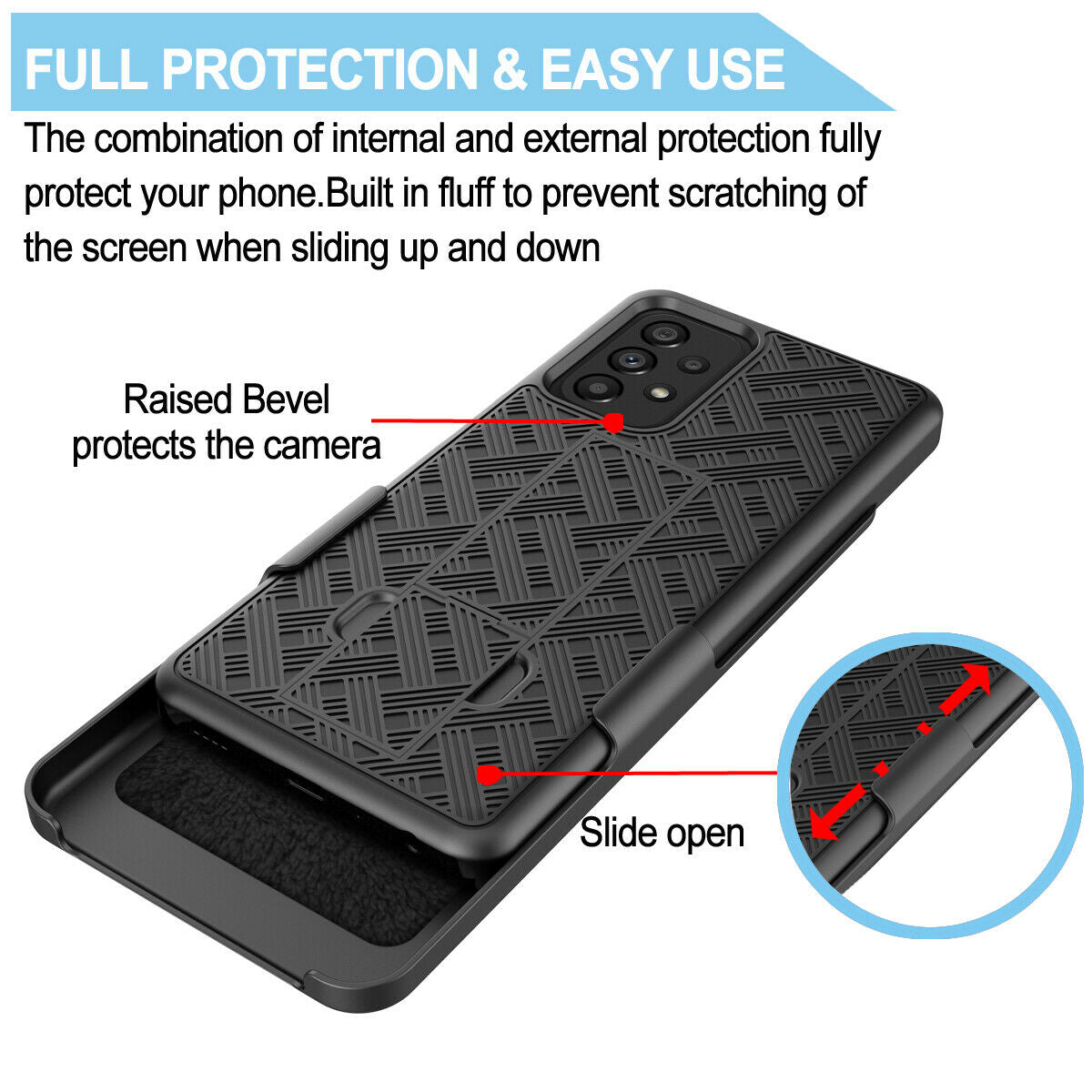 Case Belt Clip Holster Swivel Cover Kickstand Armor - ONZ69