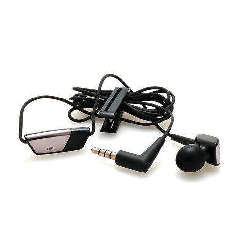 Mono Headset Wired Earphone Handsfree Mic 3.5mm Headphone Single Earbud
