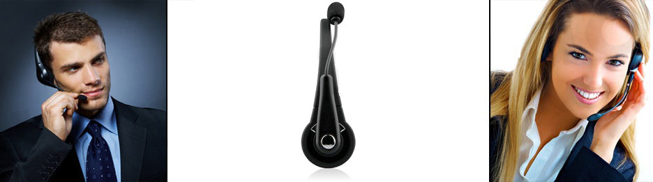 Wireless Headphone With Boom Mic Mono Headset Earphone Single Earbud