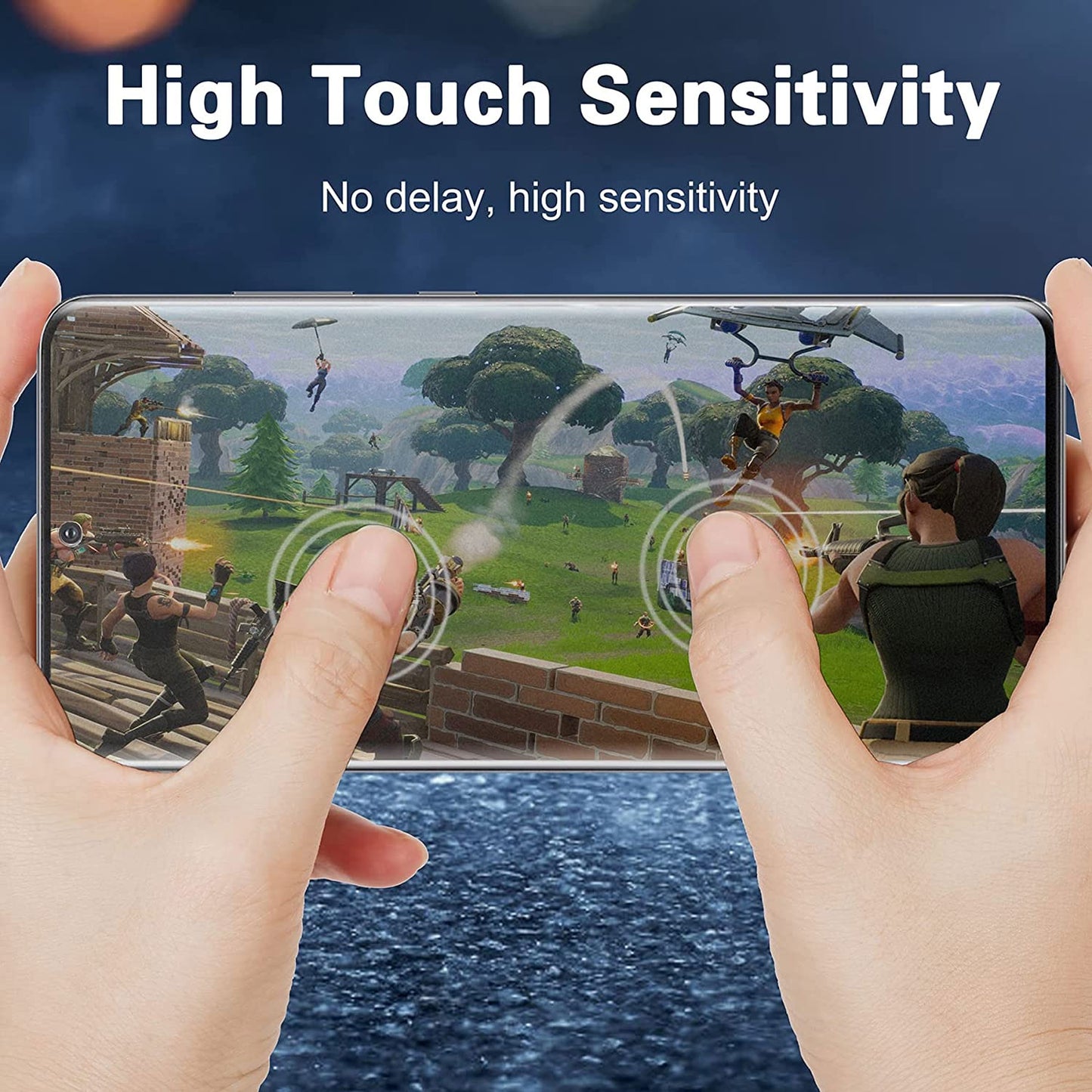 Screen Protector Tempered Glass Full Cover (Fingerprint Unlock) 9H Hardness Case Friendly - ONY96