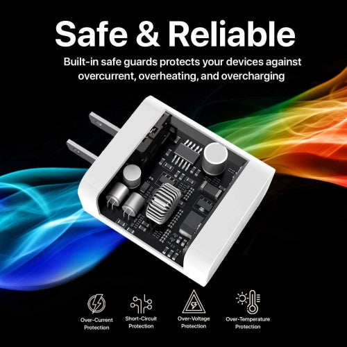 18W Fast Home Charger PD Type-C 6ft USB-C Cable Quick Power Adapter