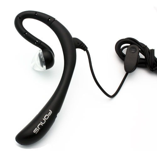 Wired Mono Headset Earphone w Mic Headphone 3.5mm Single Earbud Hands-free
