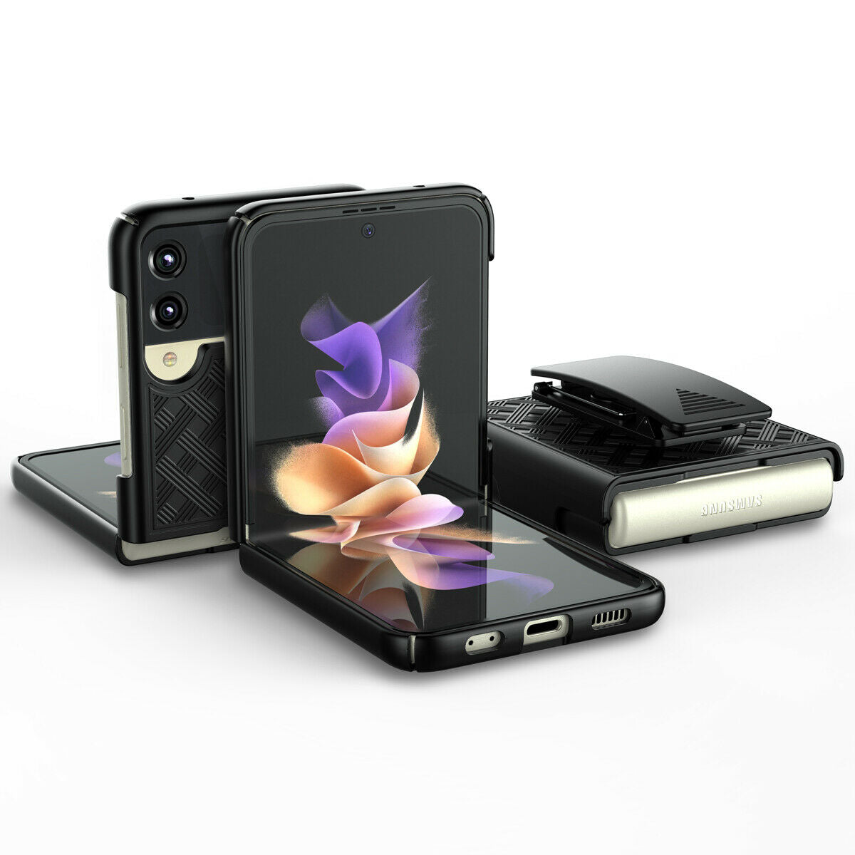 Case Belt Clip Holster Swivel Cover Kickstand Armor - ONZ67