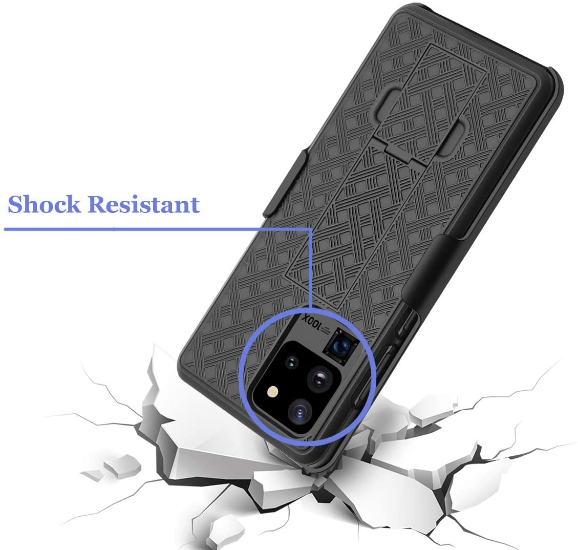 Belt Clip Case and Fast Home Charger Combo Swivel Holster PD Type-C Power Adapter 6ft Long USB-C Cable Kickstand Cover 2-Port Quick Charge - ONSC2+G88
