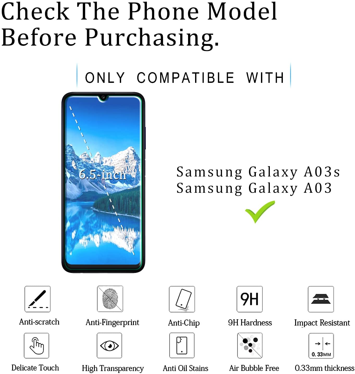 Screen Protector Tempered Glass 3D Curved Edge Full Cover HD Clear - ONZ62