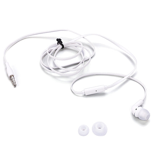 Mono Headset Earphone w Mic Wired Earbud 3.5mm Single Headphone Hands-free