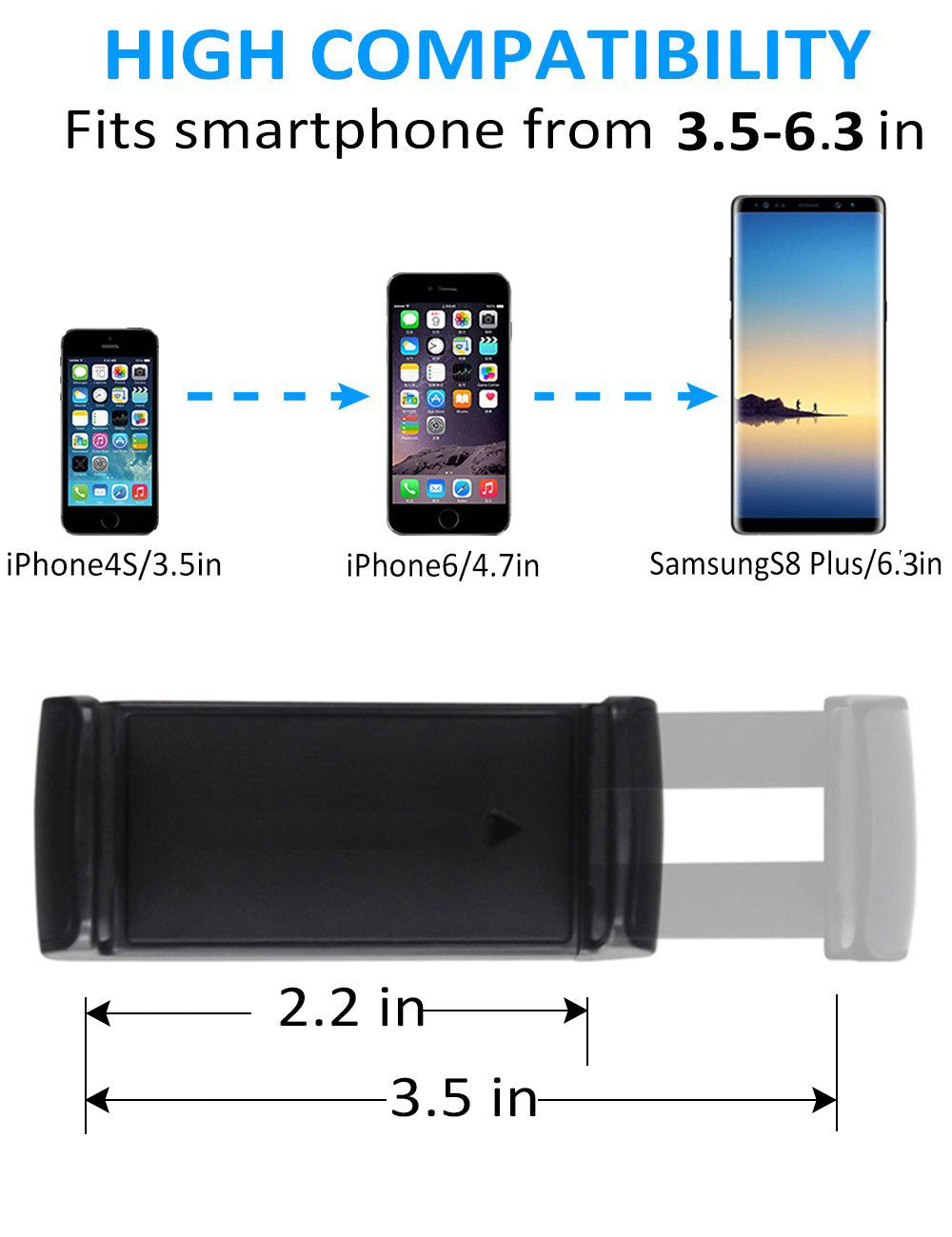 Car Mount Dash Windshield Air Vent Holder Cradle