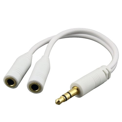 Headphones Splitter 3.5mm Earphone Adapter Dual Headset Port Audio Jack Adaptor