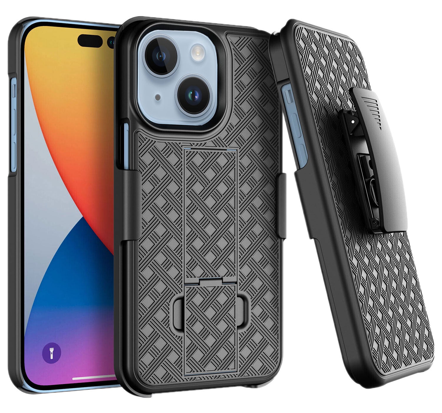 thumbnail image 2 of Encoded Belt Clip Holster For Otterbox Commuter Case - IPhone 13 Pro Max - Black 2 of 4