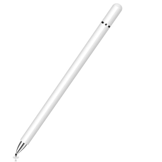 Stylus Touch Screen Pen Fiber Tip Aluminum Lightweight White - ONZ74