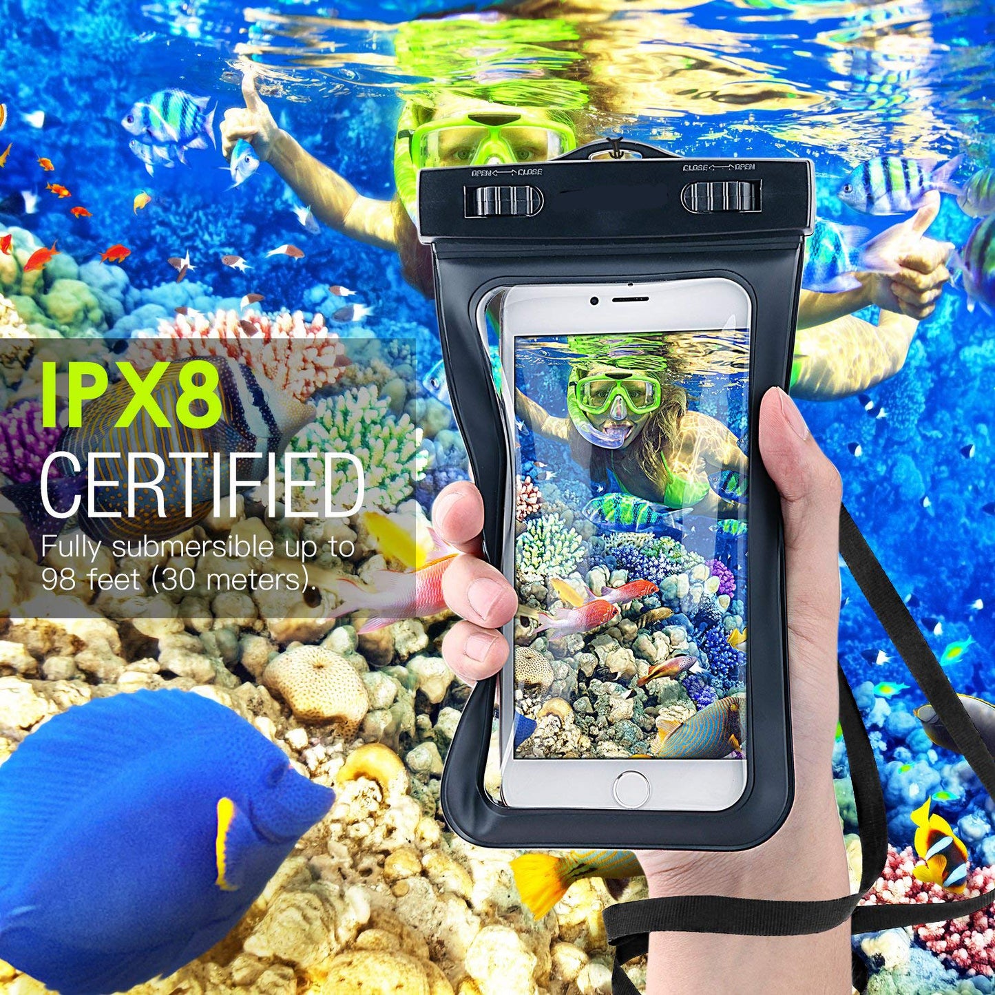 Waterproof Case Underwater Bag Floating Cover Touch Screen