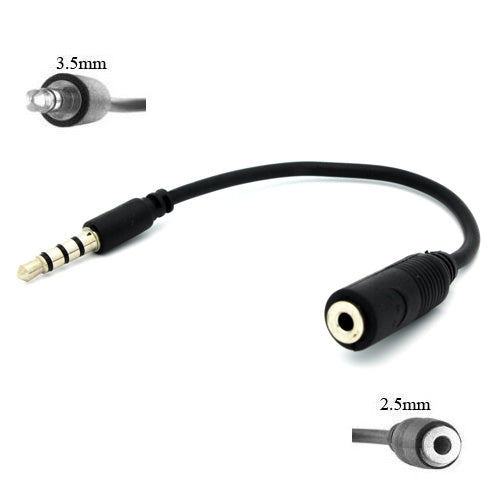 Headphone Adapter 2.5mm to 3.5mm Earphone Jack Converter Earbud