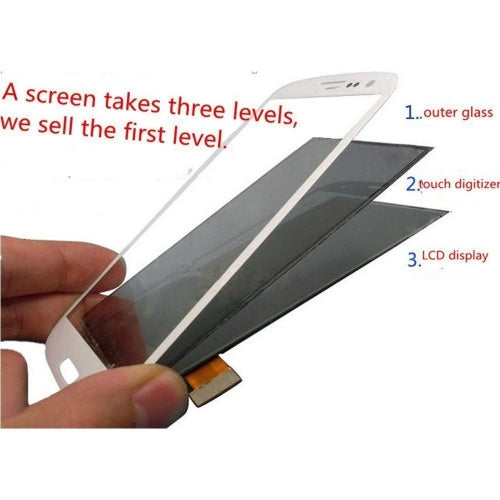 Front Glass White Outer Screen Bezel Frame Lens