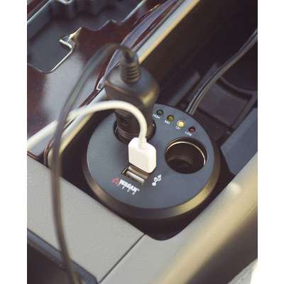 Car Charger Cup Holder 2-Port Power Adapter DC Socket