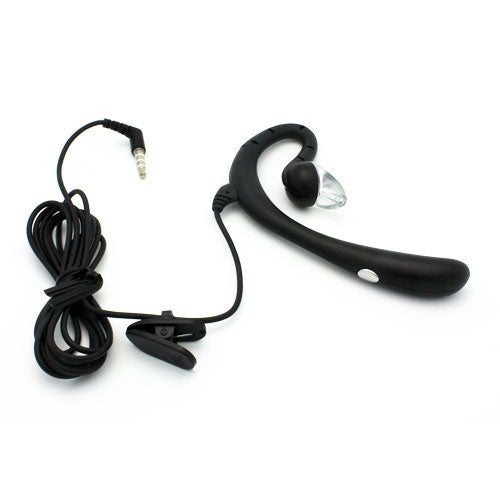 Wired Mono Headset Earphone w Mic Headphone 3.5mm Single Earbud Hands-free