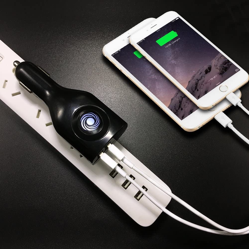 Car Home Charger 2-Port USB 2-in-1 Power Adapter DC Socket