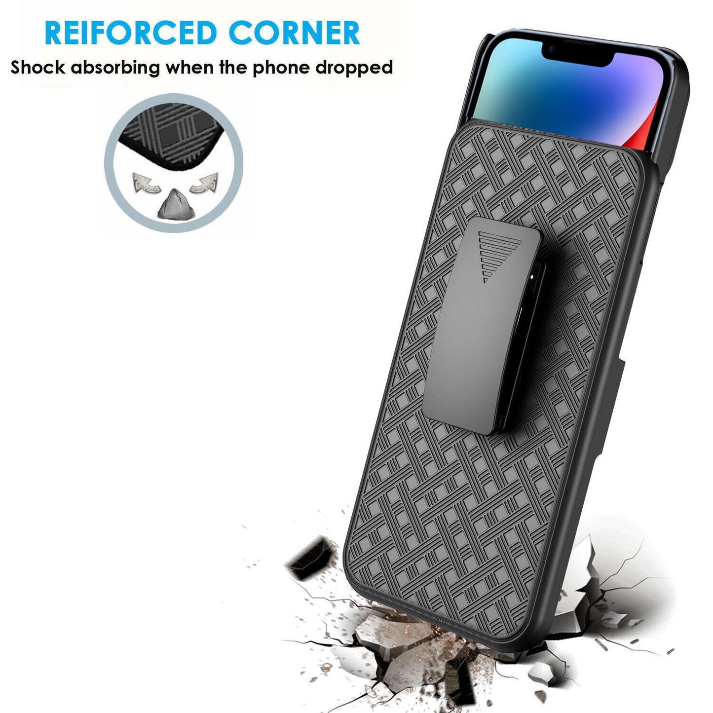 Case Belt Clip Holster Swivel Cover Kickstand Armor - ONY03