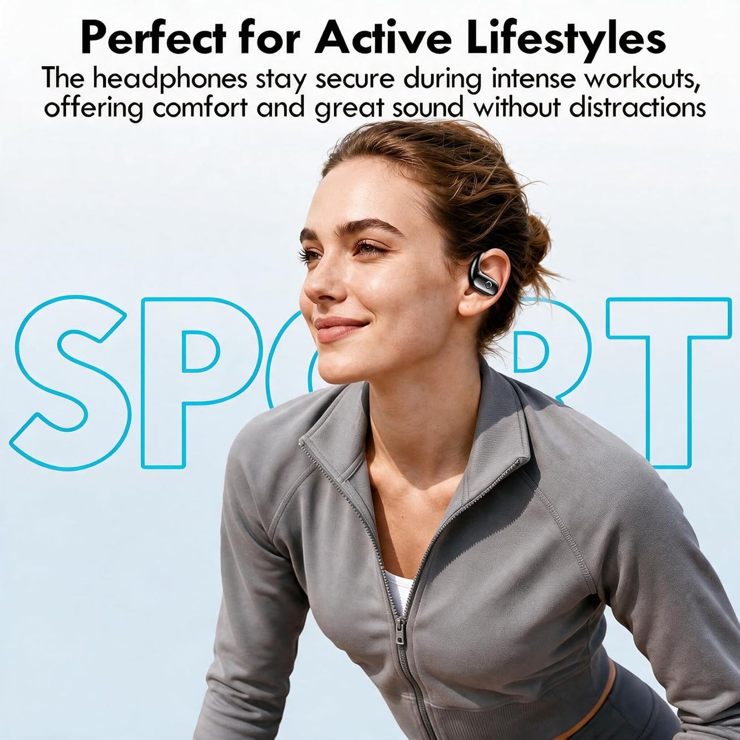 Wireless Ear-hook Earphones  Bluetooth Earbuds Over the Ear Headphones True Stereo Charging Case Hands-free Mic  - ONXW142 2491-4