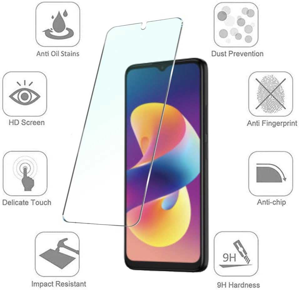 2 Pack Screen Protector Tempered Glass HD Clear Full Cover (Fingerprint Unlock) 9H Hardness  - ON2SP86 2327-2