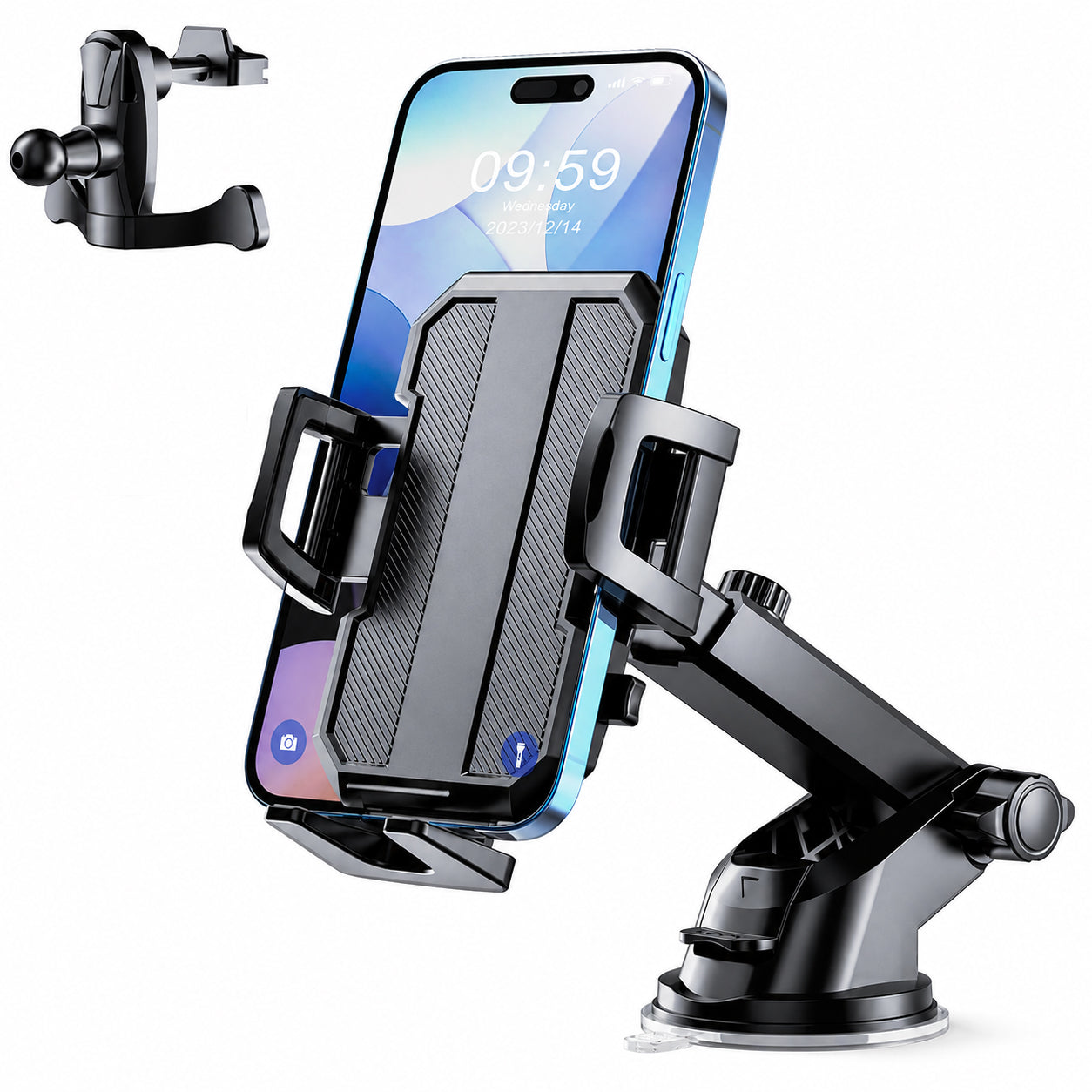 Car Mount Windshield Air Vent Phone Holder Glass Cradle Swivel Dock  - ONXW213 2563-1