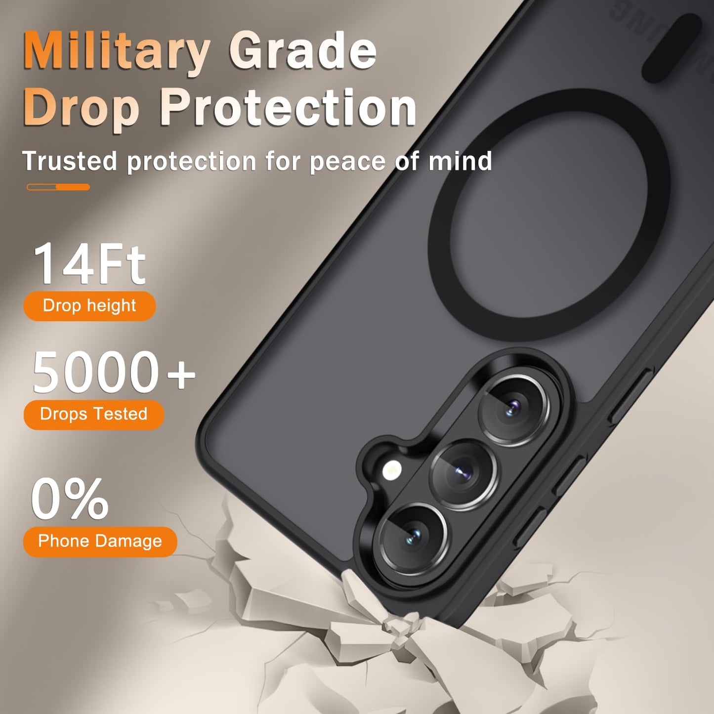 Magnetic Case Cover With Glass Screen Protector  Armor Drop-Proof  Defender  - ONXW2 2338-3