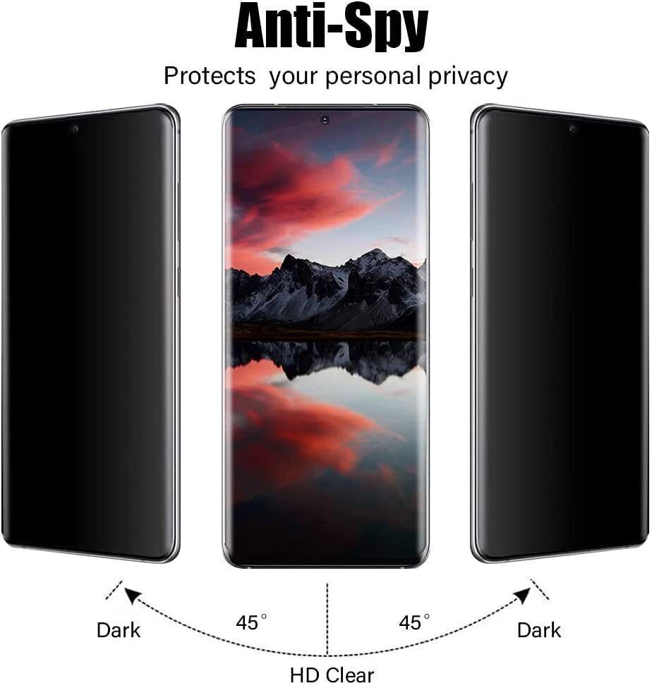 2 Pack Privacy Screen Protector TPU Film Fingerprint Works Anti-Spy Anti-Peep 3D Edge  - ON2V48 2071-2