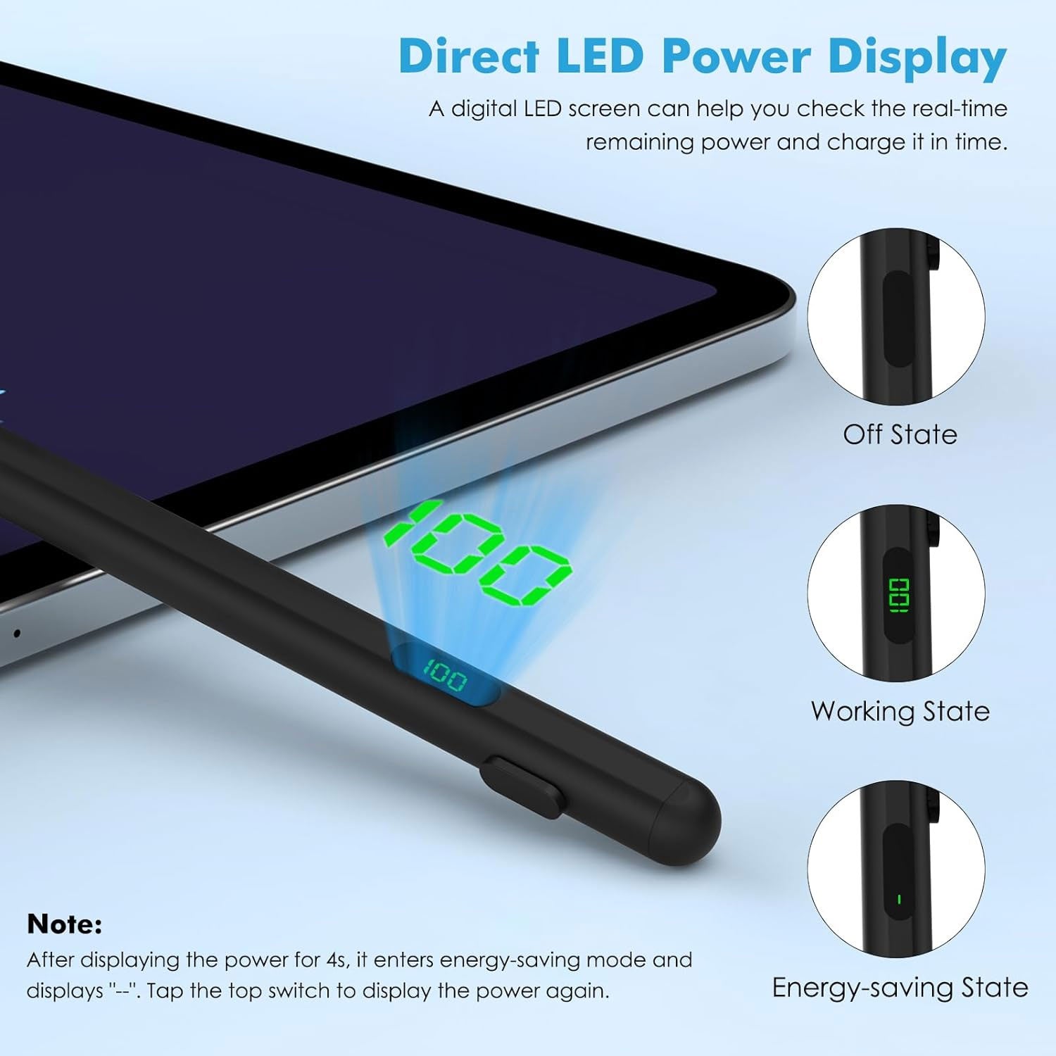 Active Digital Display Stylus Touch Pen Capacitive Rechargeable Palm Rejection   - ONV61 2098-2