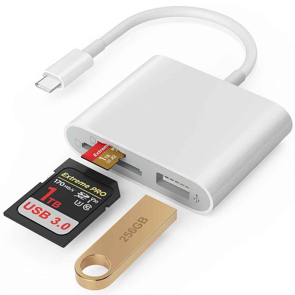 3-in-1 USB-C Adapter Card Reader MicroSD Slot TYPE-C   - ONP21 2254-2