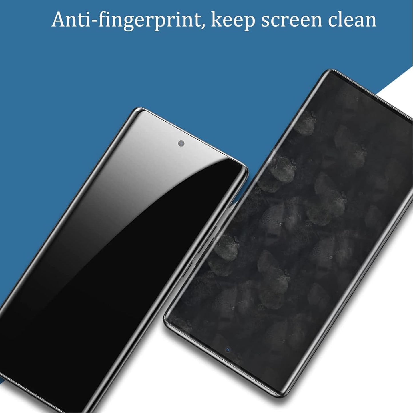 2 Pack Privacy Screen Protector TPU Film Fingerprint Works Anti-Spy Anti-Peep 3D Edge  - ON2V50 2073-4
