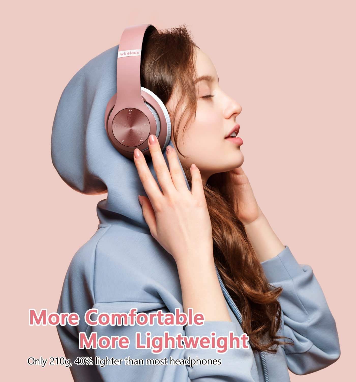 Wireless Headphones Foldable Headset w Mic Earphones Earbuds  - ONXW129 2477-7