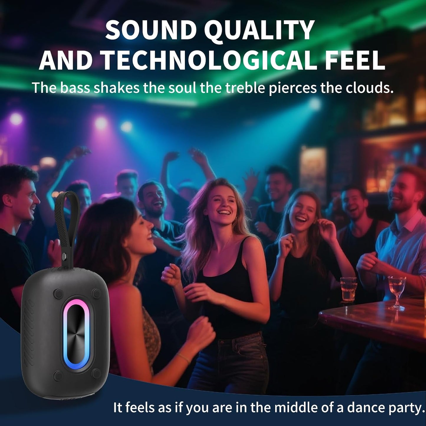 Waterproof Shower  Wireless Speaker Audio  Multimedia Black  - ONXW221 2576-6