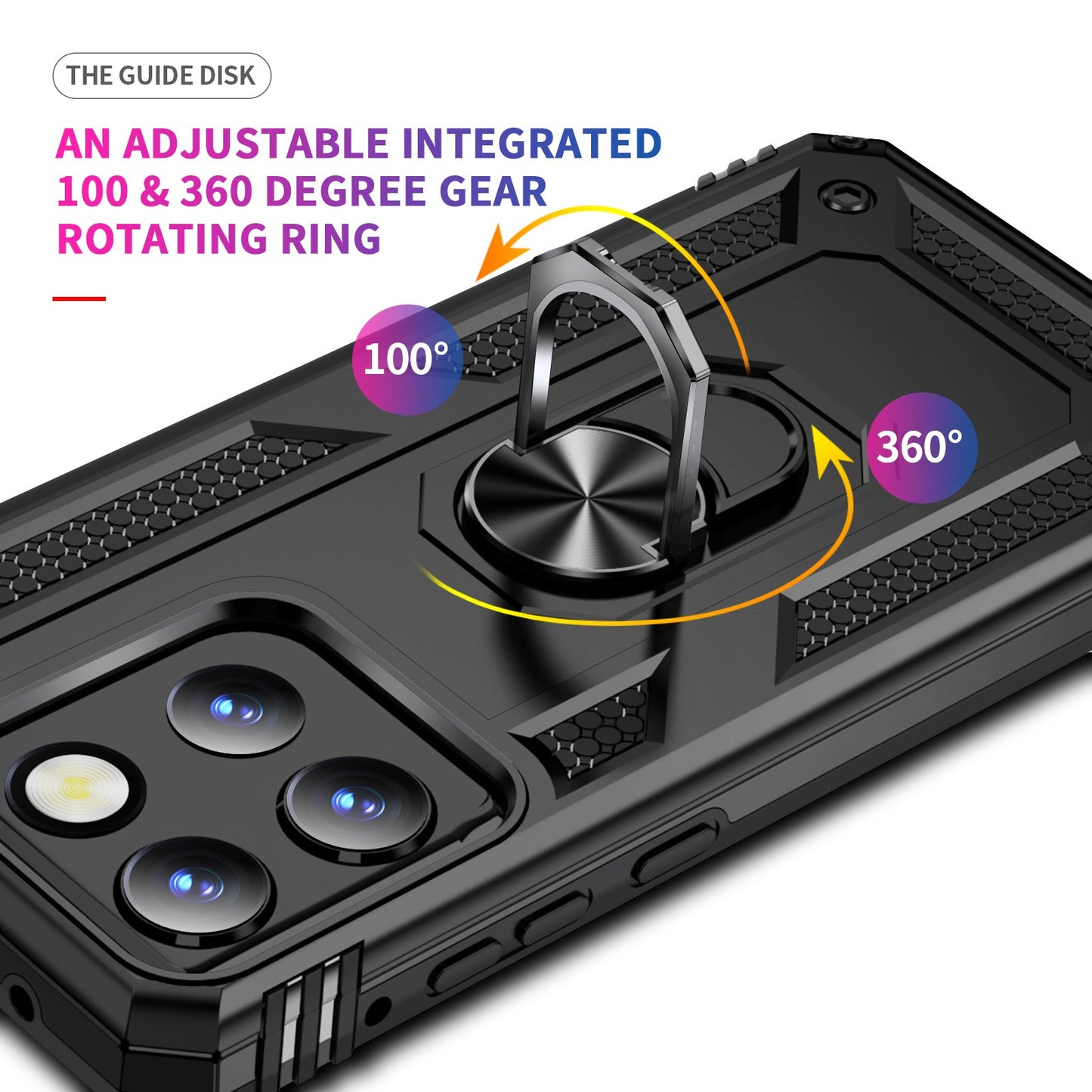 Case Belt Clip Holster Swivel Metal Ring Cover Kickstand Armor  - ONZ07 2210-2