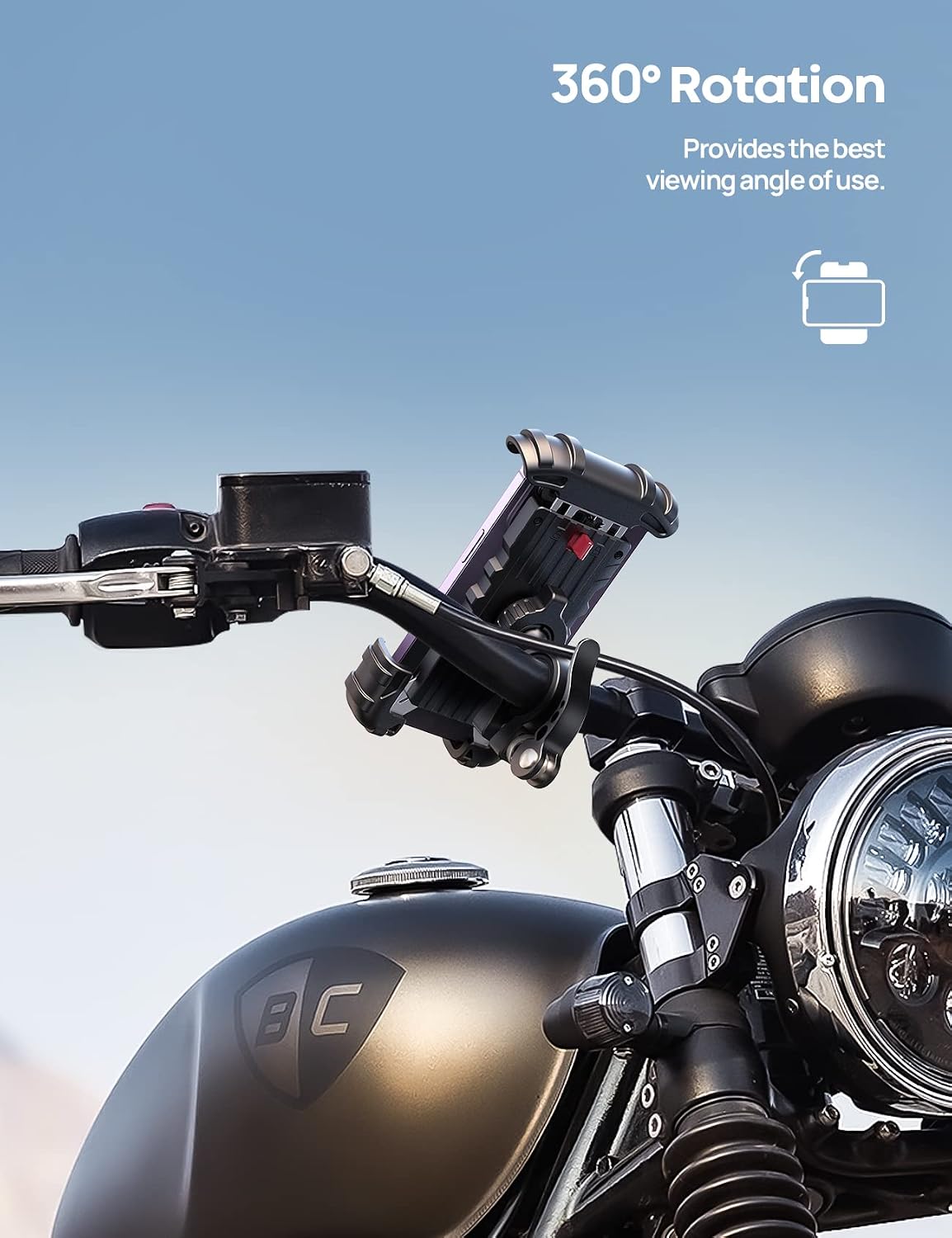 Bicycle/Motorcycle Mount  Handlebar Holder Bike Dock Swivel  - ONXW280 2641-4
