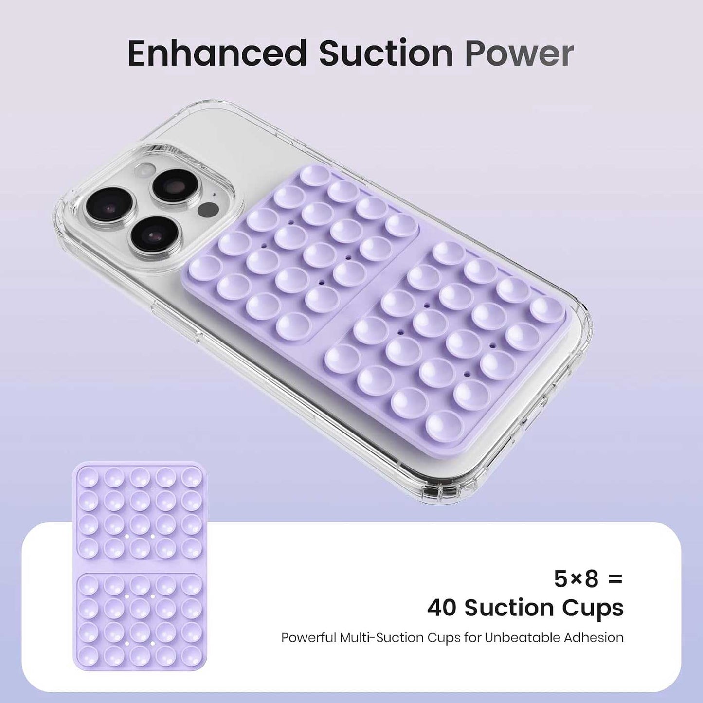 Purple Suction Holder Non-Slip Double Sided For Glass Desktop Tile For Window Windshield  - ONXW264 2625-3