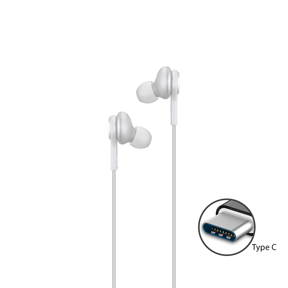 TYPE-C Earphones Headphones  USB-C Earbuds   w Mic  Headset Handsfree   - ONXG60 2085-3