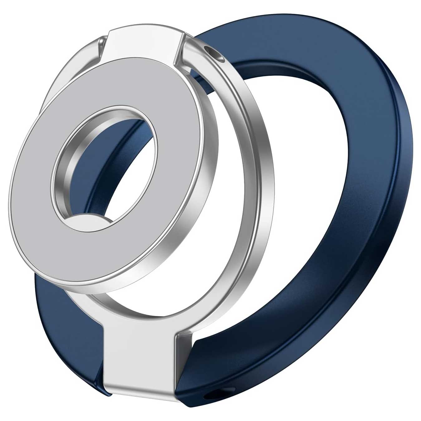 Metal Magnetic Ring Phone Holder  Blue Kickstand Folding Desk Stand  - ONXW218 2568-1