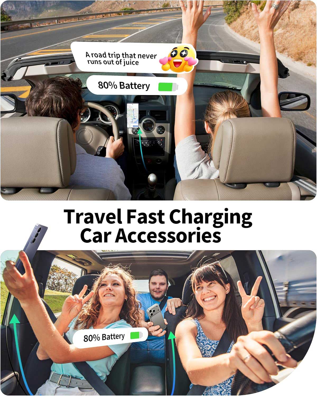  Quick Car Charger  67W 3-Port USB Cable Type-C PD Power Adapter  - ONXW279 2640-5